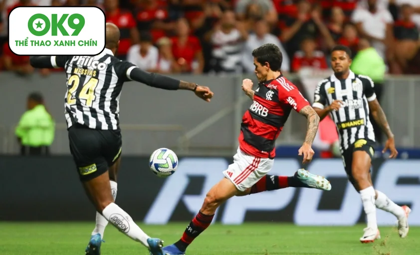 Flamengo tận dụng lợi thế sân nhà để áp đảo Santos trong trận đấu kịch tính.